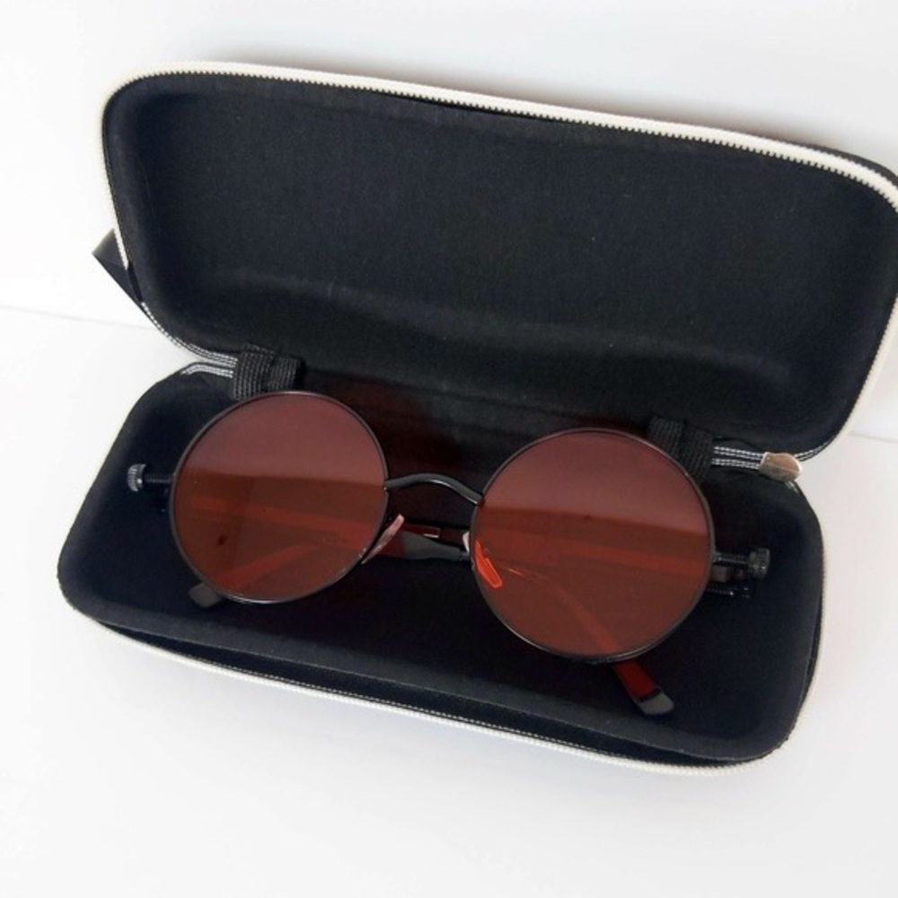 Red Tinted Steampunk Sunglasses